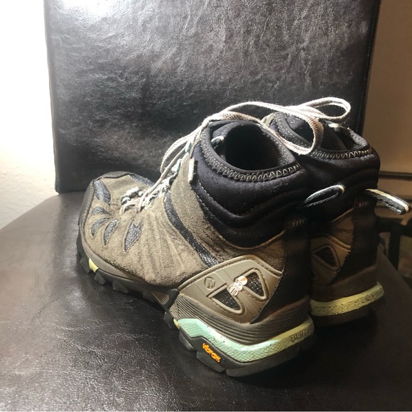 Merrell Deverta 2 Women’s Grey Tell Blue Mid Hiking Boots Size 38.5/8US - Picture 9 of 15